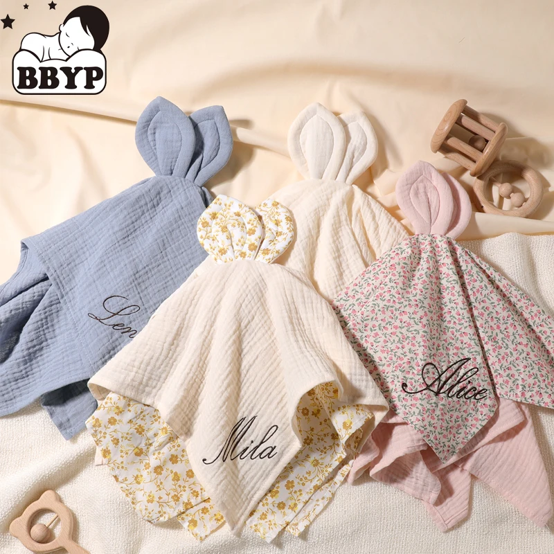 Personalized name Baby Comfort Towel Comforter Blanket Soft Newborn Sleeping Dolls Kids Fashion Sleep Toy Soothe Appease Towel