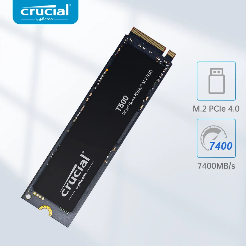 

Crucial 7400MB/s SSD NVMe M.2 2280 2TB 1TB Internal Solid State Hard Disk M2 PCIe 4.0x4 2280 SSD Drive for PS5 Laptop PC