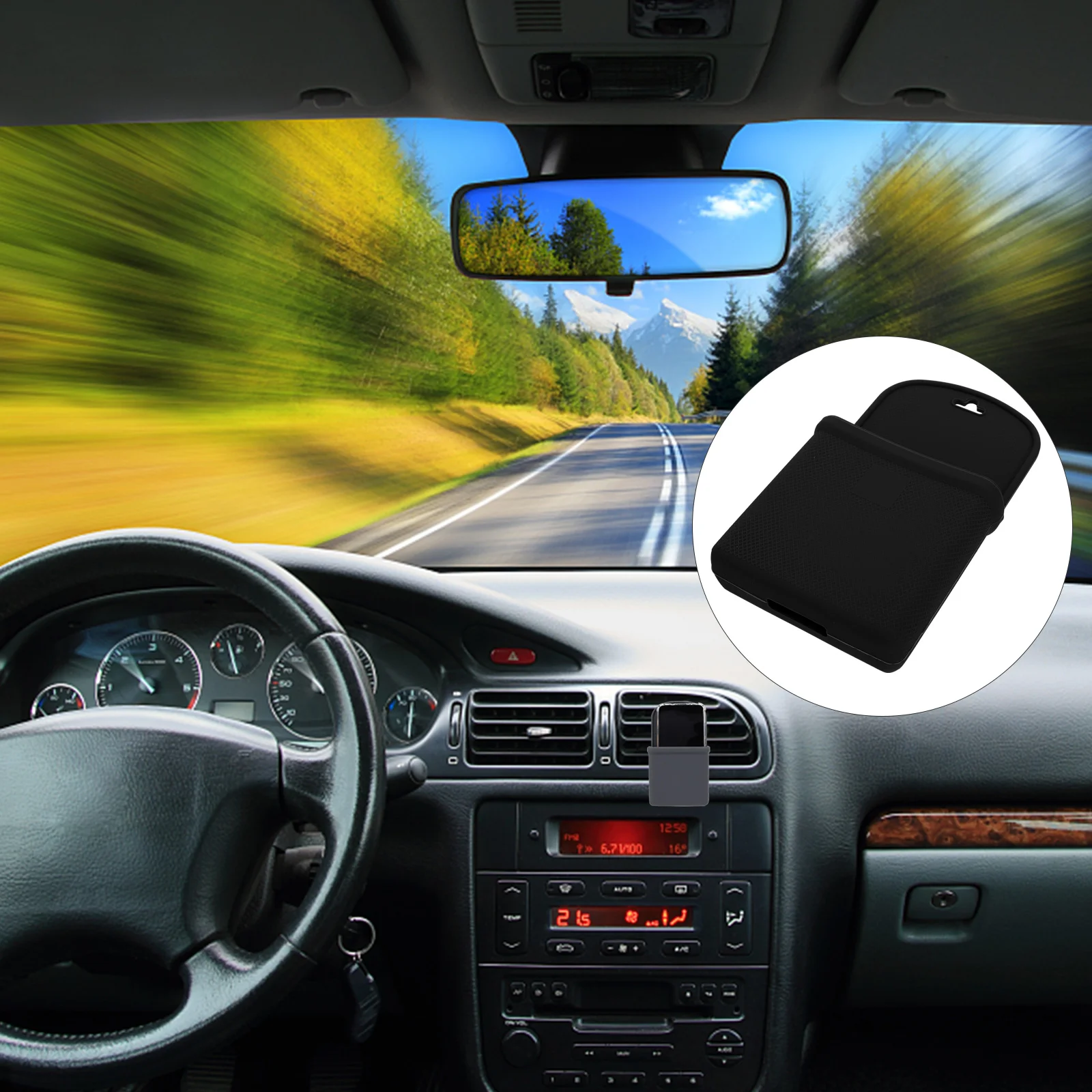 

Car Air Outlet Storage Bag Black Silicone Durable Compartment Design Convenient ganizer For Keys Cards Phone Suitable Most Cars