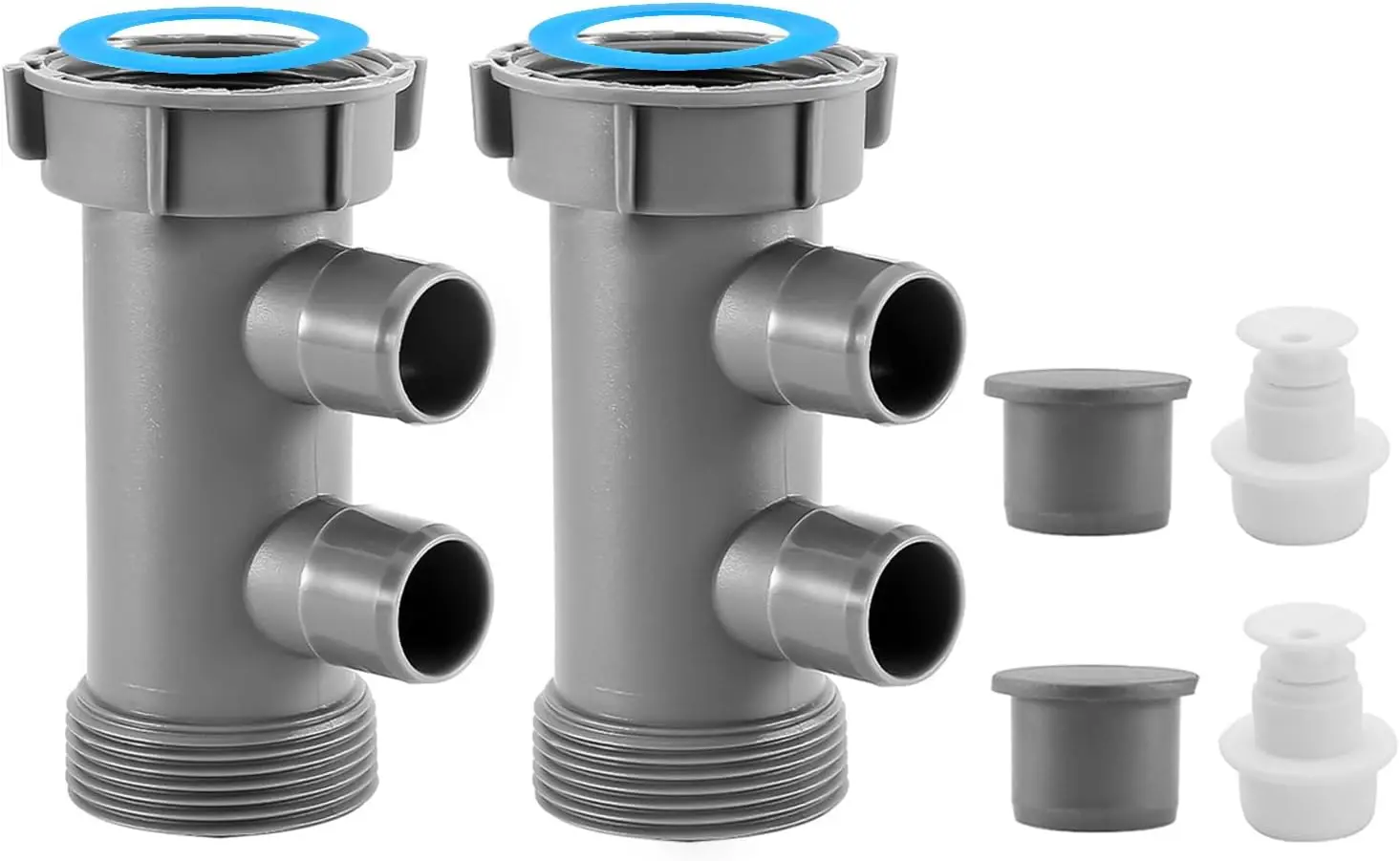 

2Pcs 1-1/2 Inch Dishwasher Kitchen Drain Pipe Hose Adapter, Kitchen Sink Drain Pipe Four-way Adapter Male Female Thread