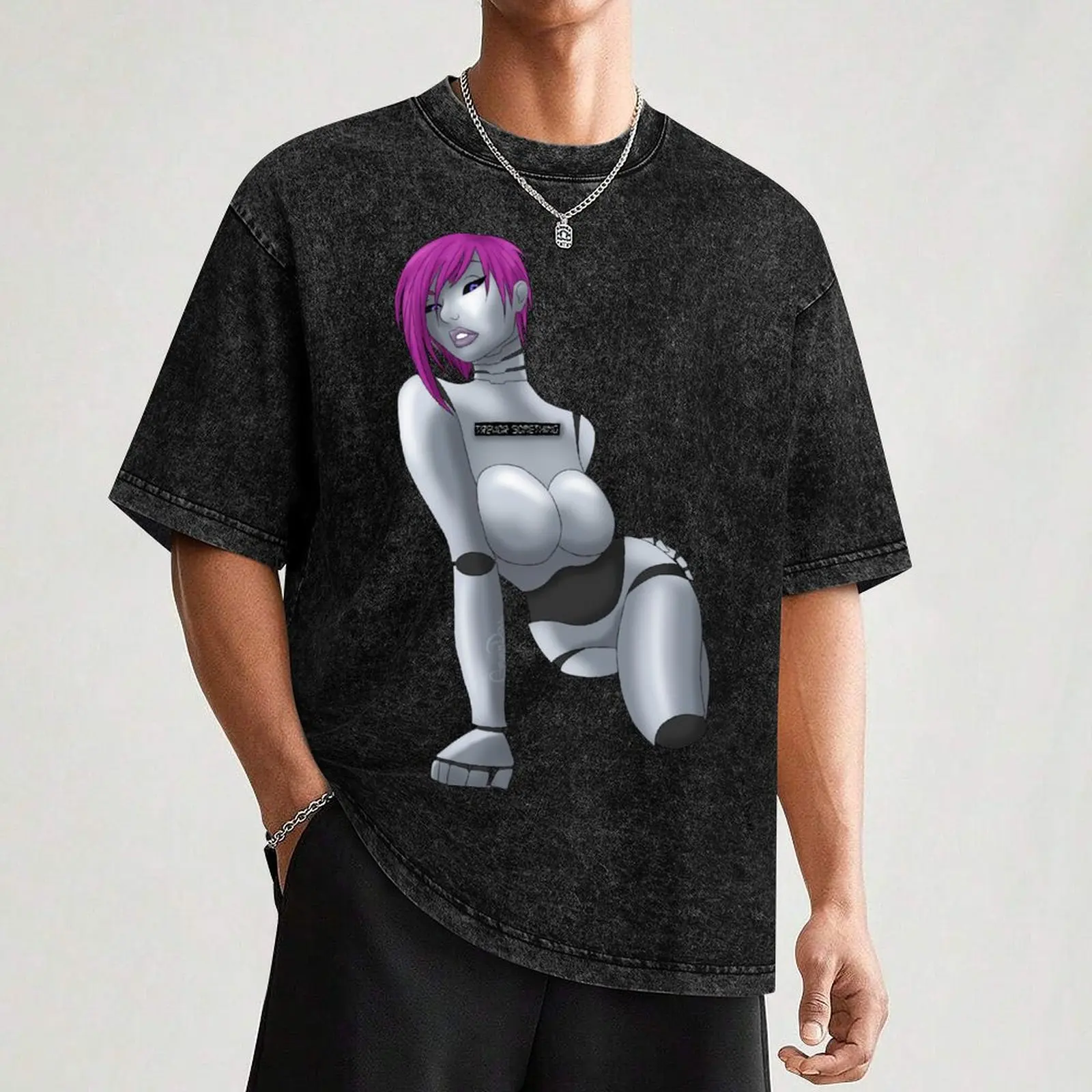 Synthetic Love T-Shirt plus size tops customizeds vintage clothes black t shirts for men image 3