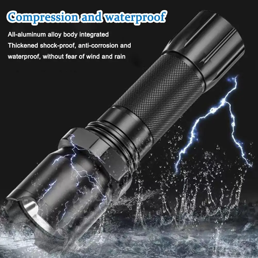 Strong Light USB Charging Ultra Bright Long-range Small Flashlight Mini Portable Multifunctional Household Flashlight