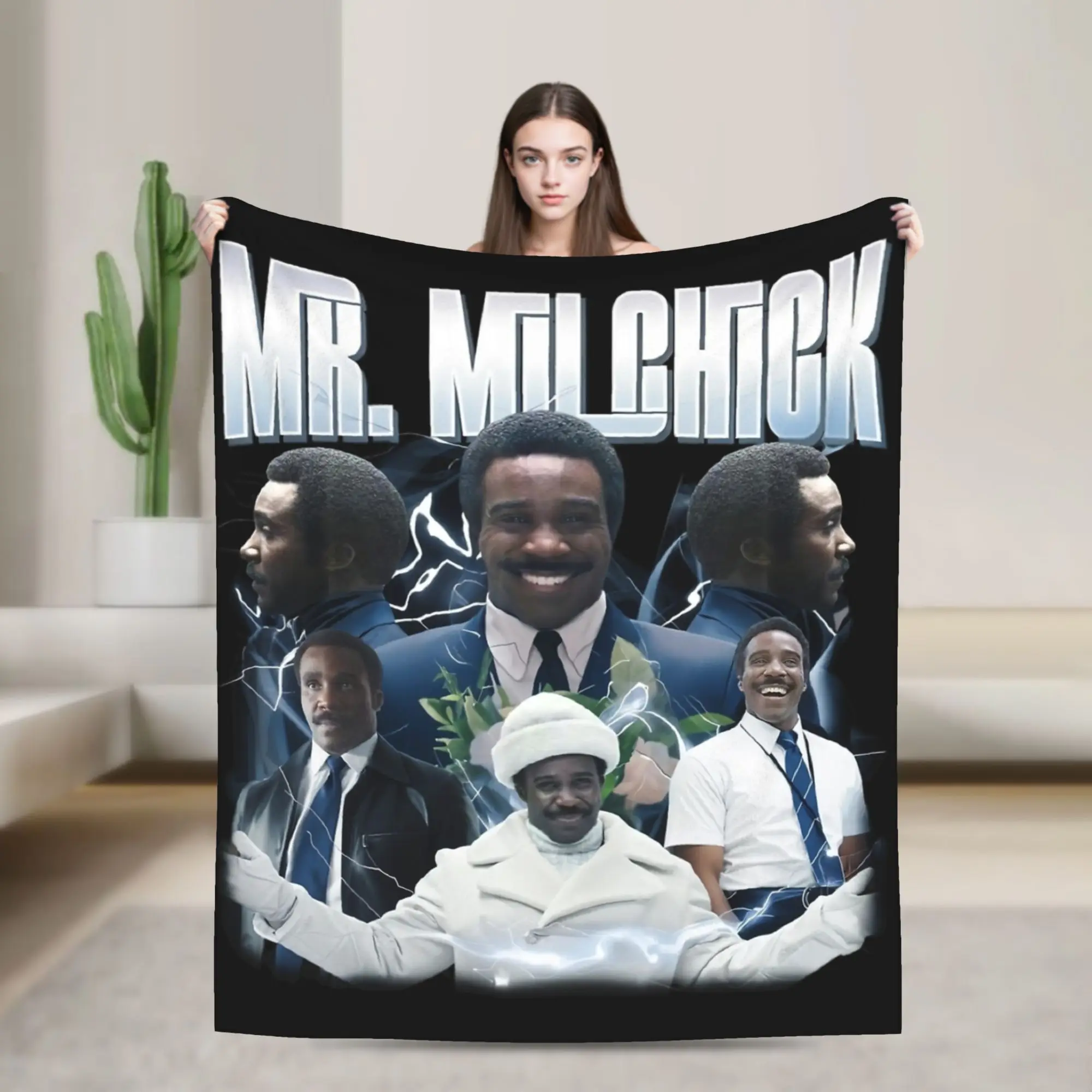 Severance Mr Milchick Dance Party Blanket Fleece Printed  Portable Lightweight Throw Blankets for Bed Car Rug Piece