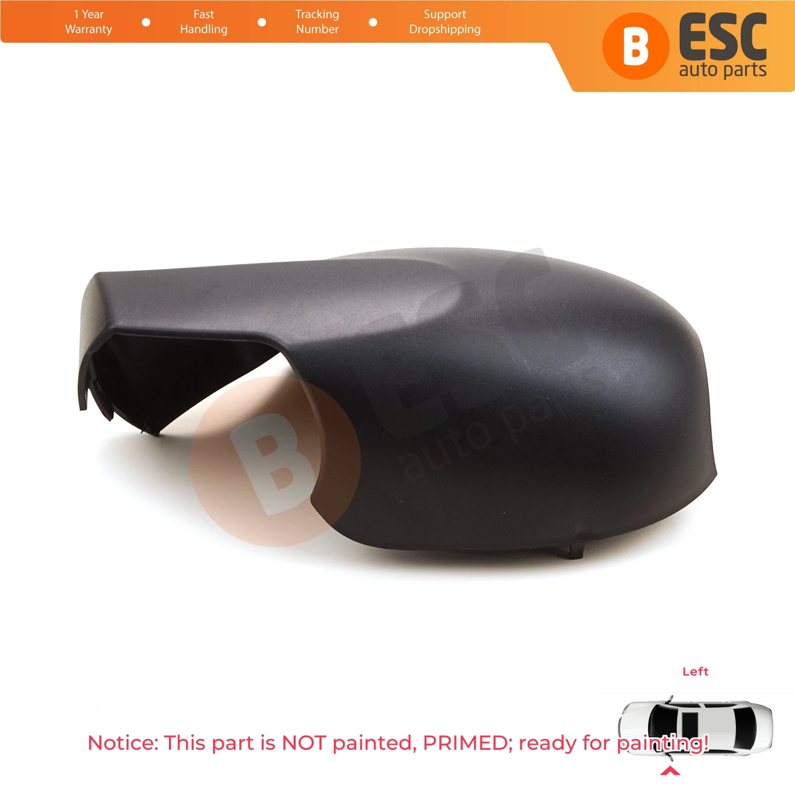 ESP1103-1 Car Side Rearview Wing Mirror Shell Scull Cap Cover Left 8200634550 for Renault Symbol 2 Thalia Twingo 2 CN04 CN0A 0B