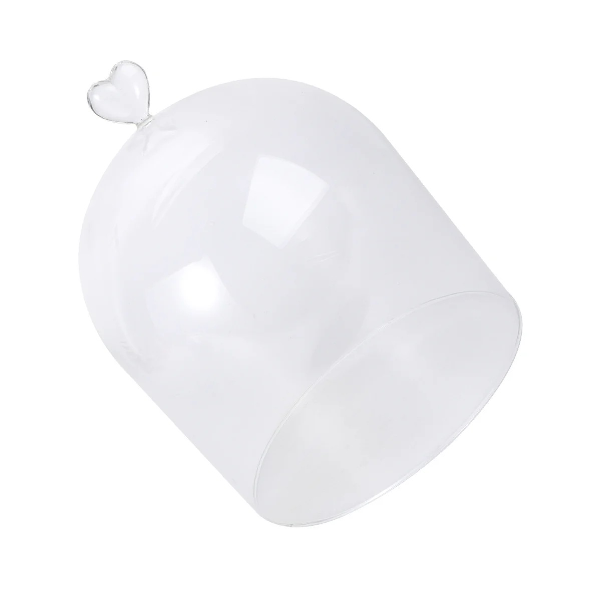

Heart Shaped Glass Cover for Cake and Dessert Display Protective Food Hood Lightweight Portable Fresh Keeping Cover for Party