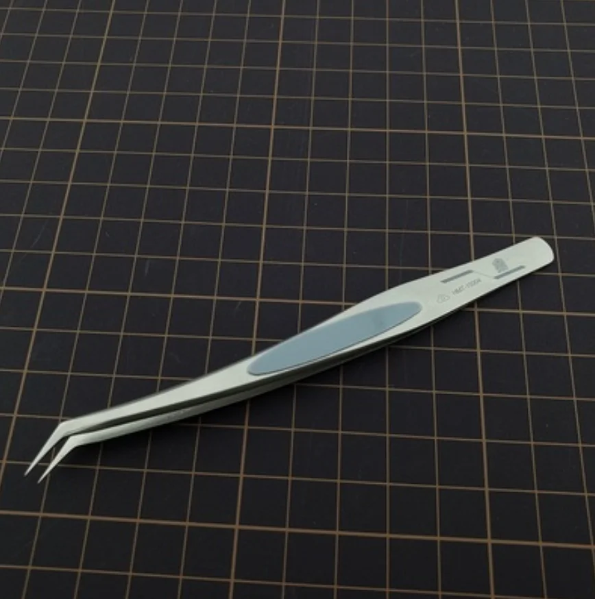 Non Slip Stainless Steel Angled Straight Tweezers Plastic Military Model Kit  Art Doll Handicraft Building Making Tool