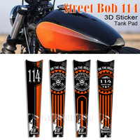 For Harley Davidson Street Bob 114 3D Motorcycle Fuel Oil Tank Pad Knee Decals Protector Stickers Kit