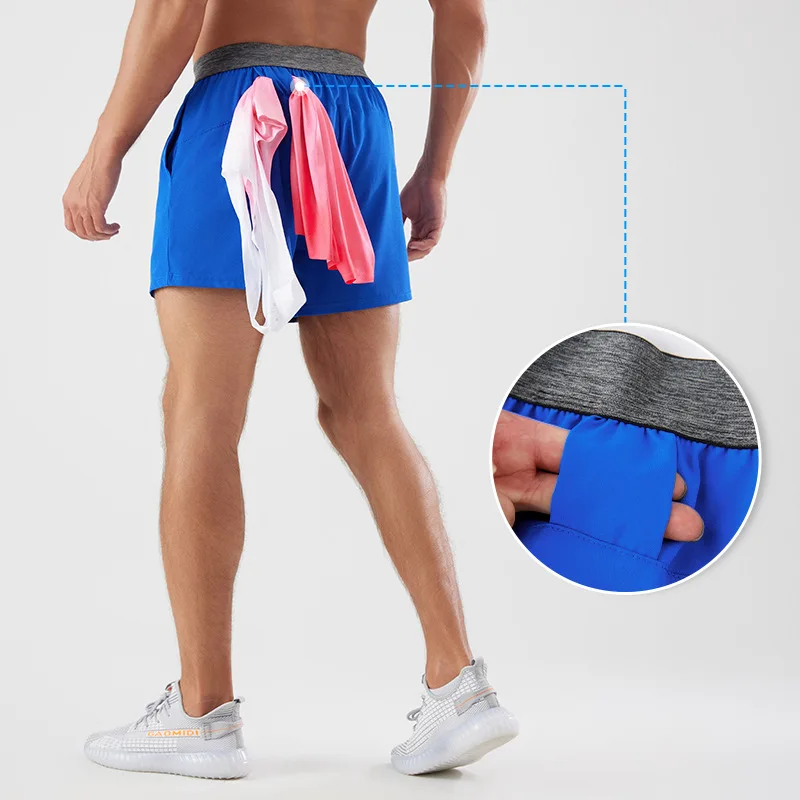 Men's Fitness Shorts Quick Dry Breathable Three-quarter Length Training Sports Shorts for Running Basketball And Marathon