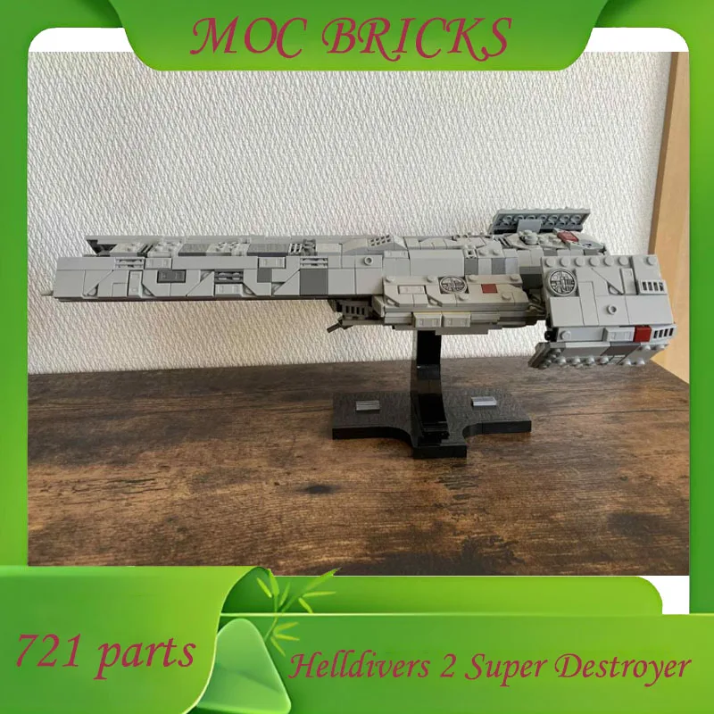 

Custom 721 Parts MOC SpaceShip Super Destroyer Midi-Scale Space War Military Battle Model DIY Model Xmas Toy Birthday Gifts
