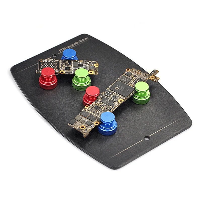75STO-PCB Board Holder Fixture Soldering Platform With 6Pcs Magnetic Pins Groove Fixed Clamp For Circuit Board Soldering