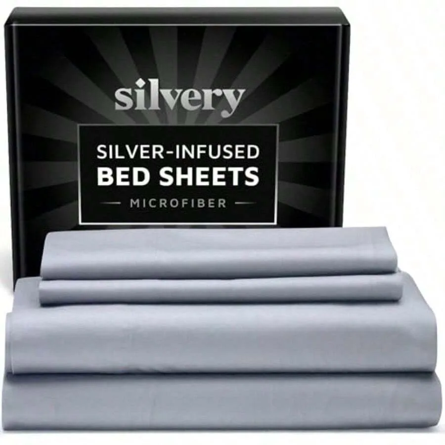 

Sier Infused Bed Sheets Set - Ultra-Soft Temperature-Regulating Fabric With Self-Cleaning Technology™ That Stays Fresh 3X Longe