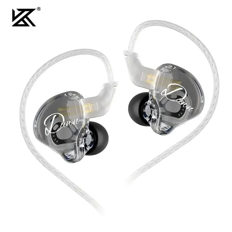 KZ Dawn Super-Linear Dynamic Driver In Ear Monitor Earphones with Two Cable Versions Wired Headest HiFi Bass Music Headphones