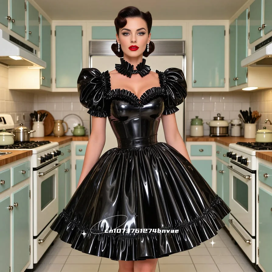 Short Black Pvc Pro… - image