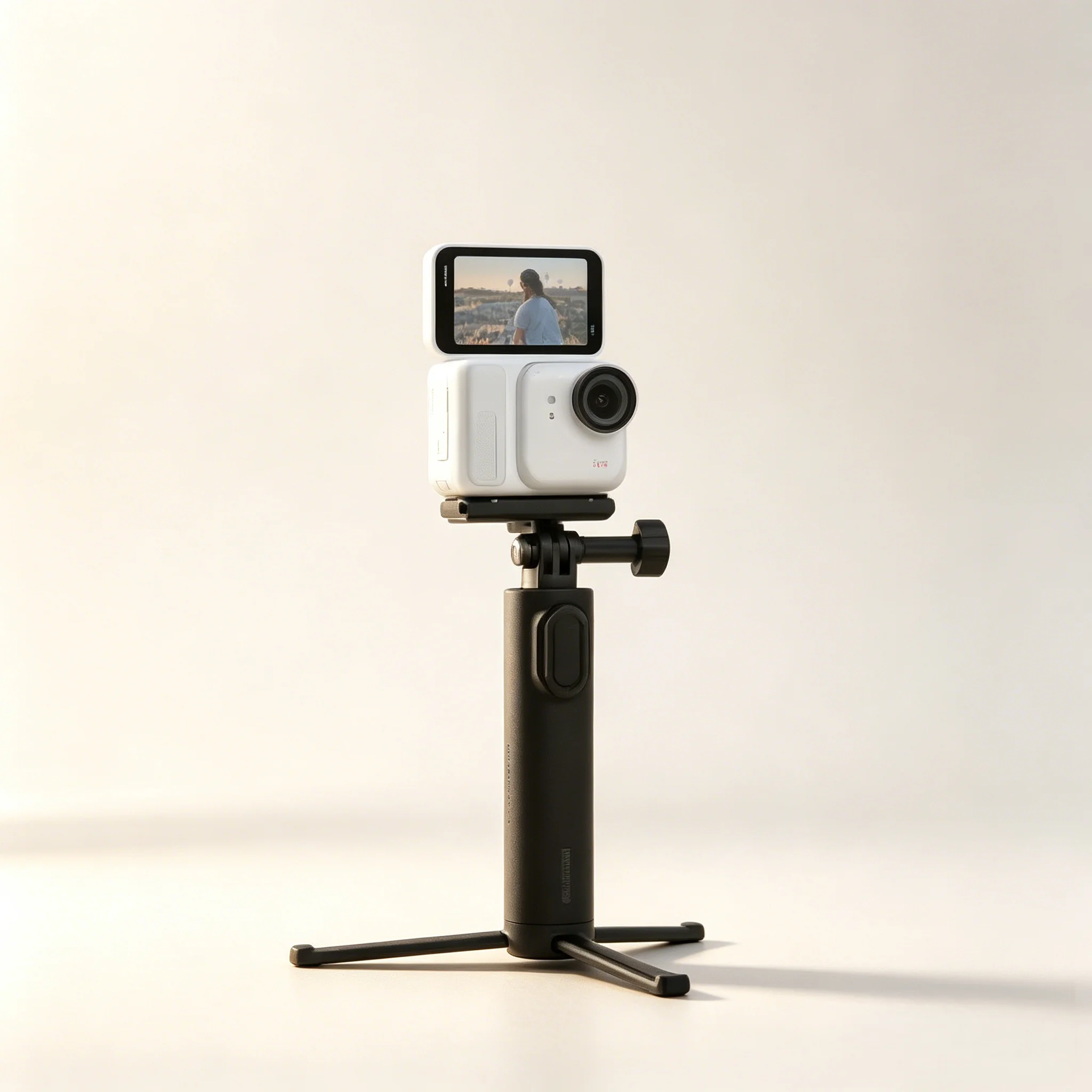 Portable Light Camera Bracket, For Insta360 X5 X4 GO 3S Ace Pro 2, Mini Tripod Selfie Stick 2.0, Built-in 1/4 Inch Mount Adapter