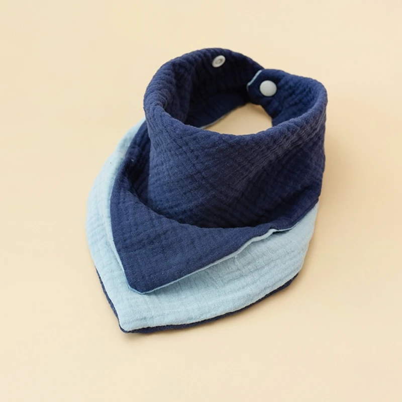 Double-sided Baby Bibs 4 Layers Cotton Gauze Square Towel Newborn Burp Cloths Feeding Saliva Towel Boys Girls Drooling Bibs