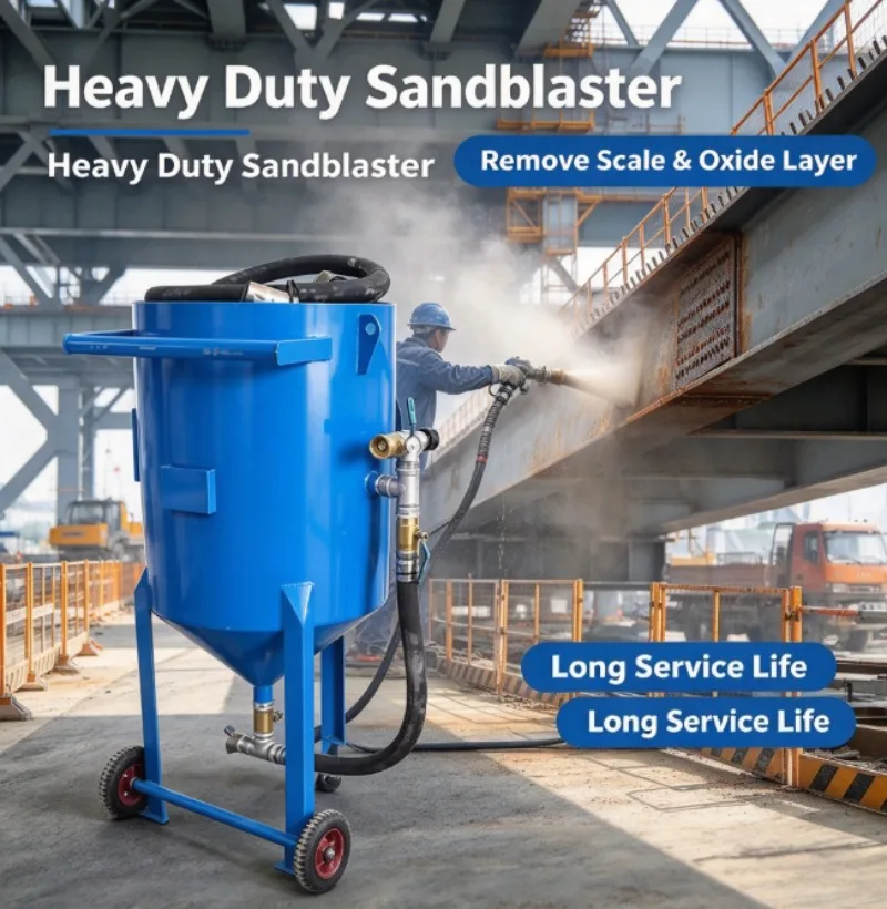 Mobile Versatile Sand Blaster, Sandblasting Machine For Aluminum Alloy Surface Oxide Cleaning