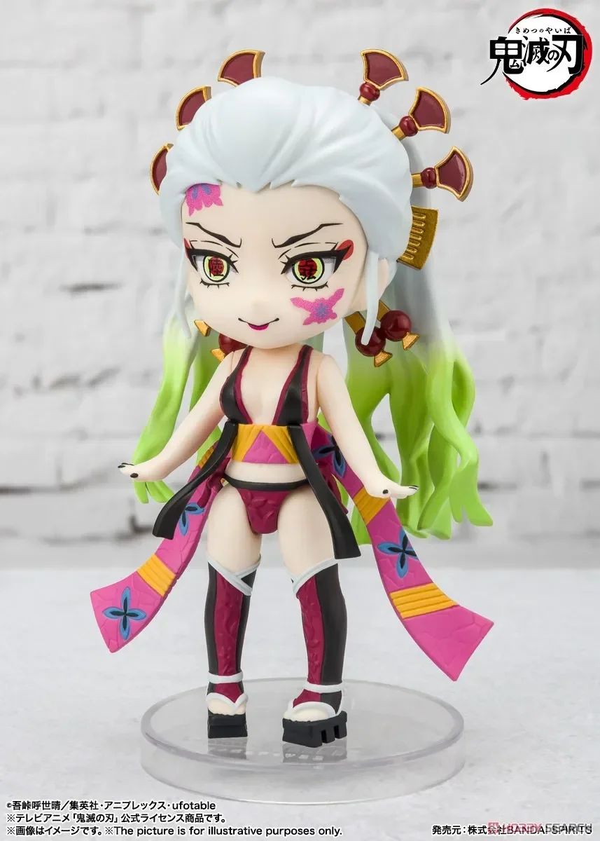 반다이 오리지널 피규어 미니 악마 슬레이어: Kimetsu no Yaiba Daki Gyutaro 애니메이션 액션 피규어 완성 모델 컬렉션