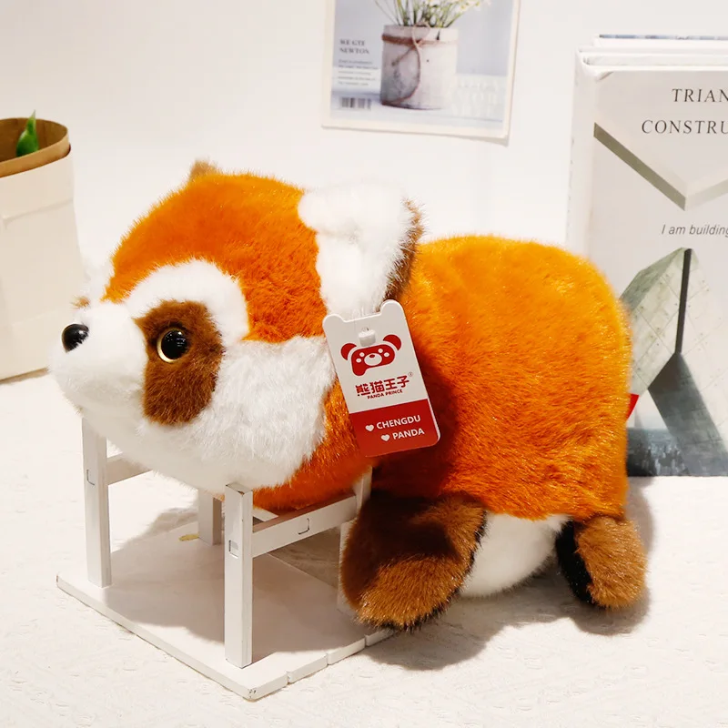 Bambola Panda rosso peluche accovacciato e simulato trasformazione in una grande bambola di procione cuscino per dormire bambola regalo di compleanno