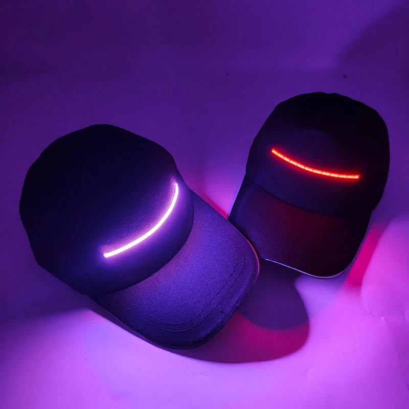 New Simple Fashion Glowing LED Baseball Caps Men Women Decor Headwear For Night Music Concert Night Show Shinning In The Dark