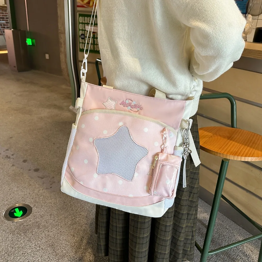 

Новая вместительная косметичка 2026 года, стильная сумка через плечо для старшеклассников, многофункциональная