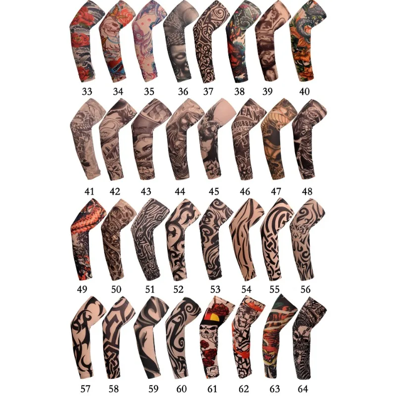 Flower Arm Tattoo Sleeve, Cycling Sports Sun Protection and UV Protection Tattoo Sleeve