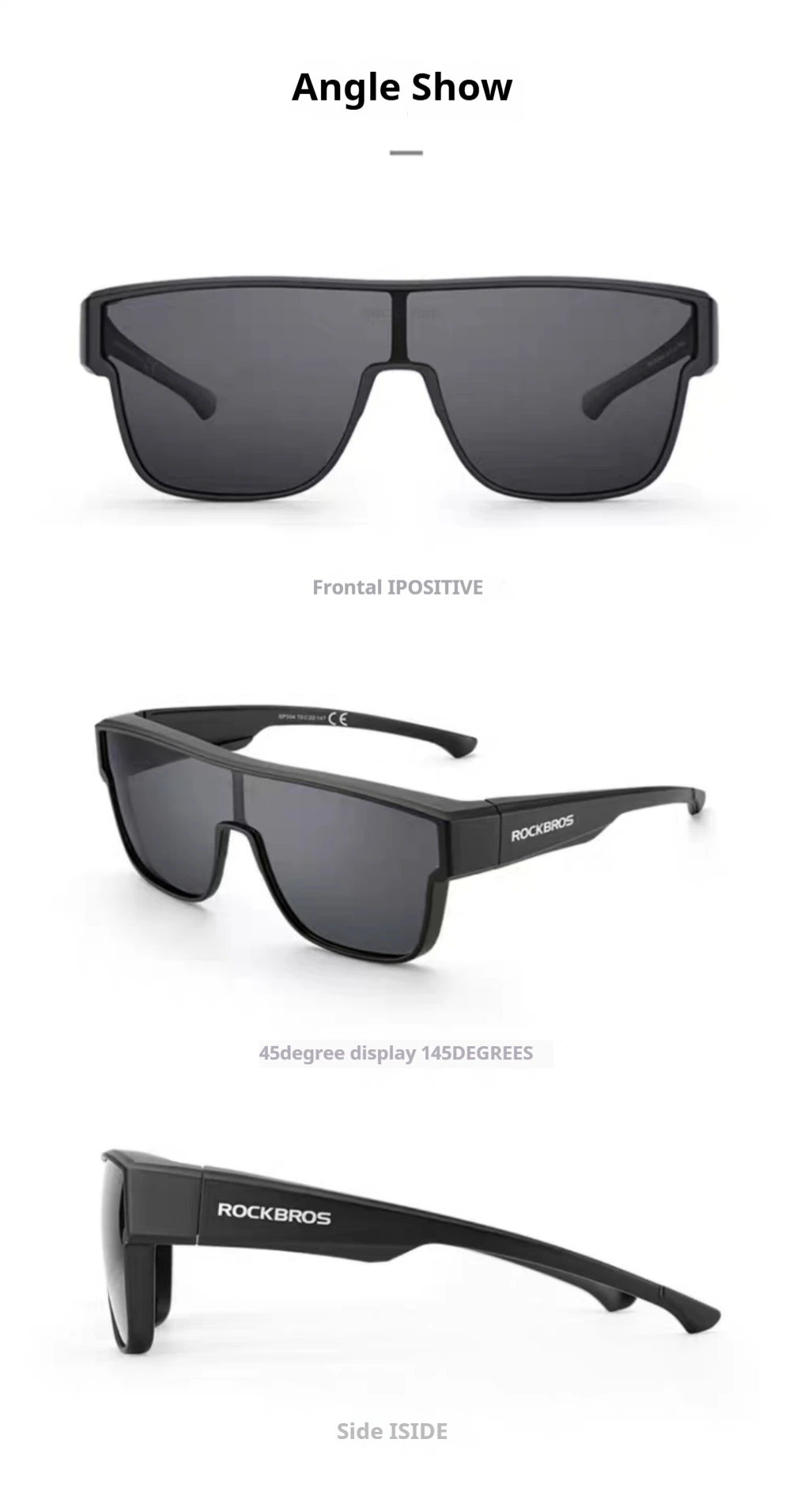 Óculos de sol polarizados com lente vermelha real, óculos de sol para miopia, armação grande, viagem ao ar livre, à prova de vento, à prova de areia, homens e mulheres