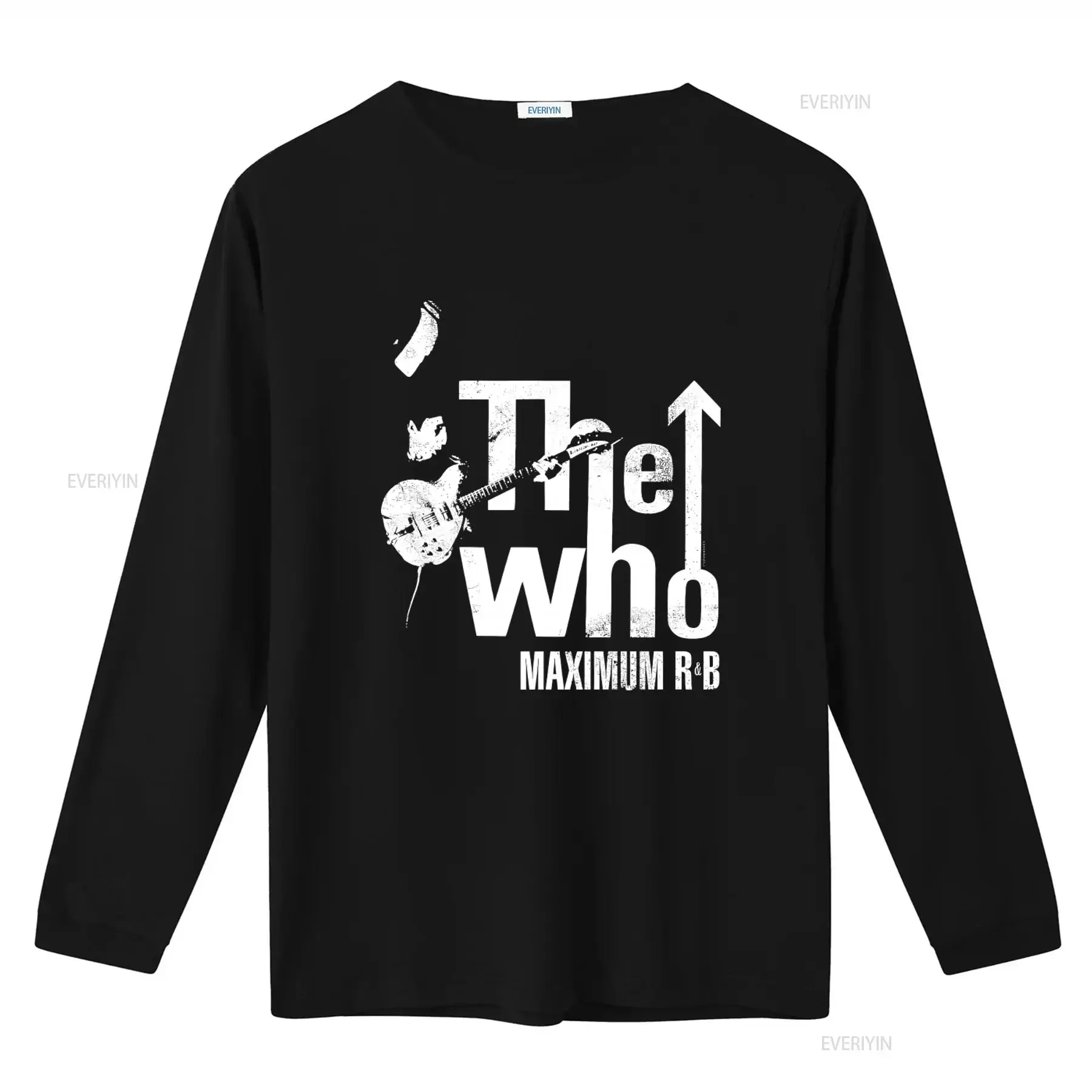 The Who Maximum R B Rock Band Black T Shirt Vintage Style for Music Lovers vintage Washed streetwear Versatile Stylish