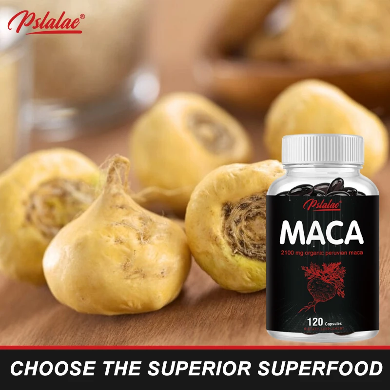 Maca Root Capsules | Black Red Yellow 2100 Mg Black Pepper | Support Mood, Regeneration and Energy Men\'s Health Supplement