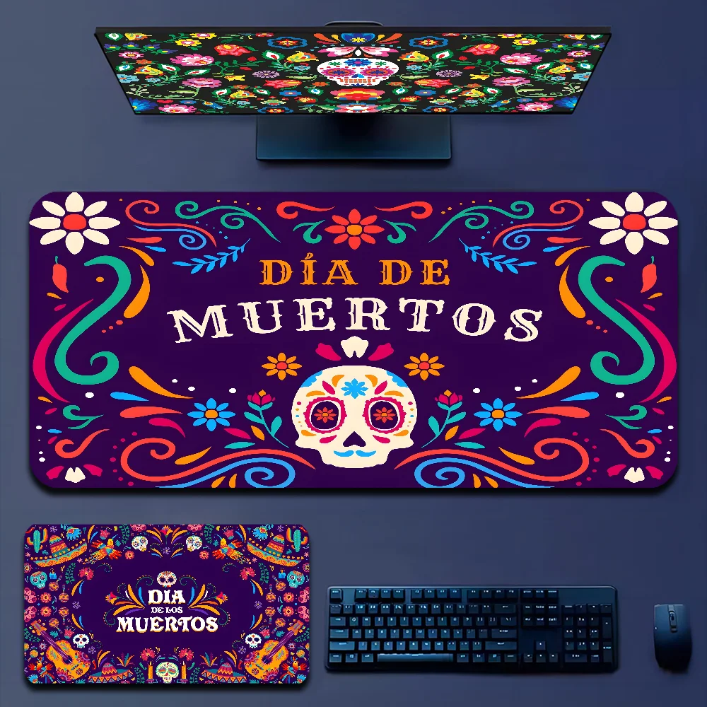 Mexico Day Of The Dead Sugar Skulls In Stocked Gamer Speed Mice Retail Small Rubber Mousepad Size For Game Pad For Gamer