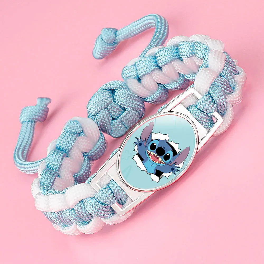 Disney Cartoon Lilo and Stitch Stitch Bracelet Animation Dopamine Hand-knitted Jewelry Hand Jewelry Cute Toys for Boys Girls