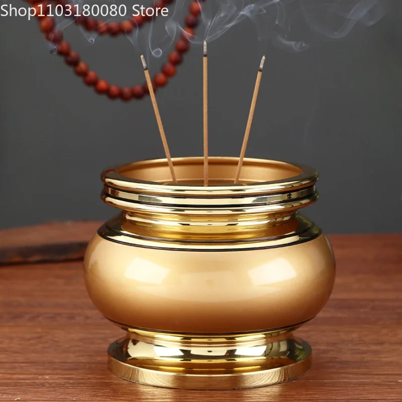 

Exquisite Copper incense burner Chinese style home temple shrine censer incense holder