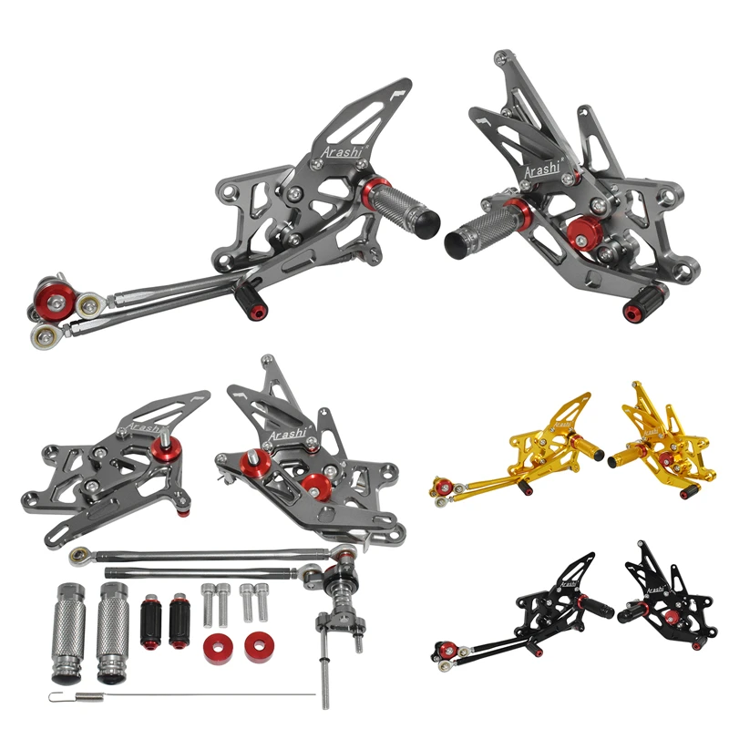 Motorbike Adjustable Rider Rear Sets Rearset Footrest Foot Rest Pegs For Honda CBR600RR CBR 600 RR 2009 2010 2011 2012 2013-2023