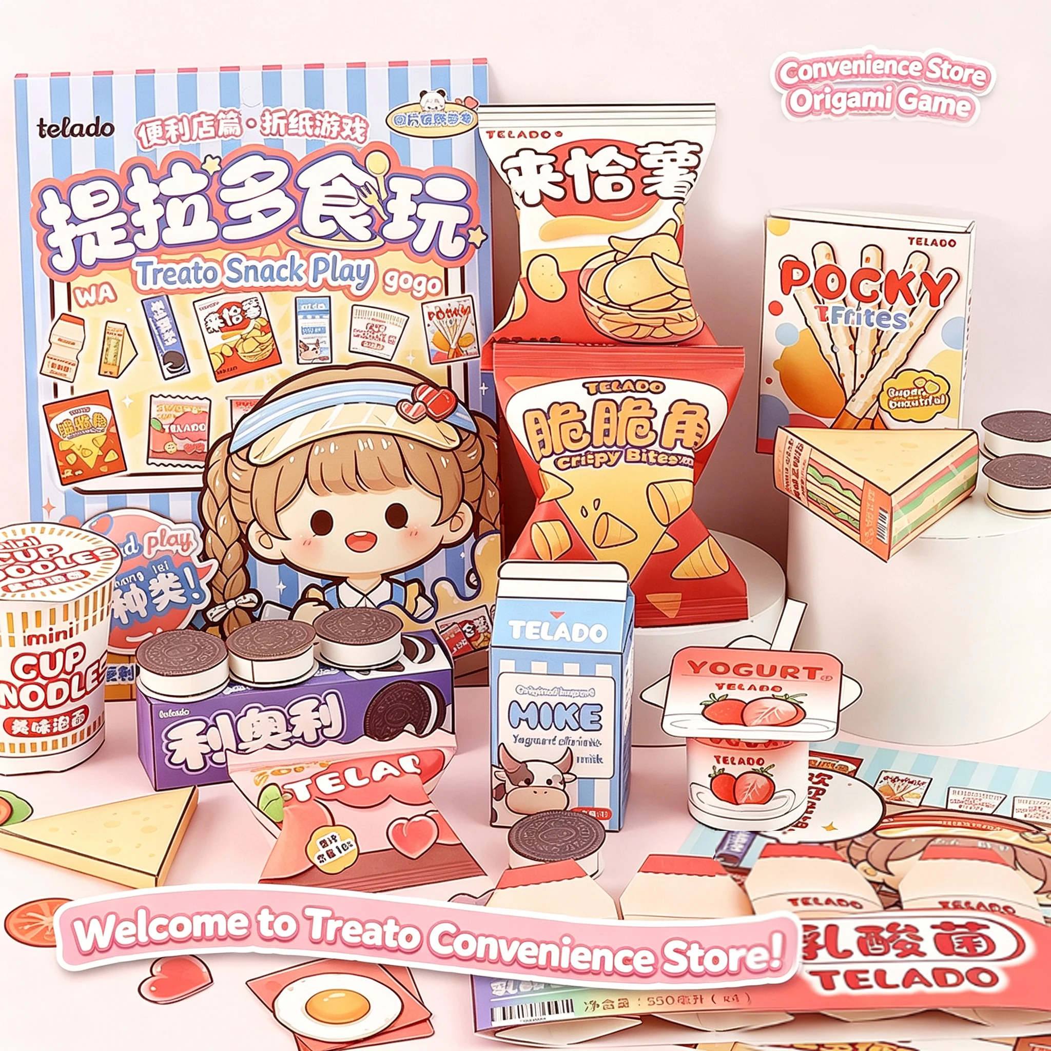 Tirado Food Toy stickers for Girls, Decompression stickers, Notebook Account stickers, Notebook Account stickers, Toy stickers