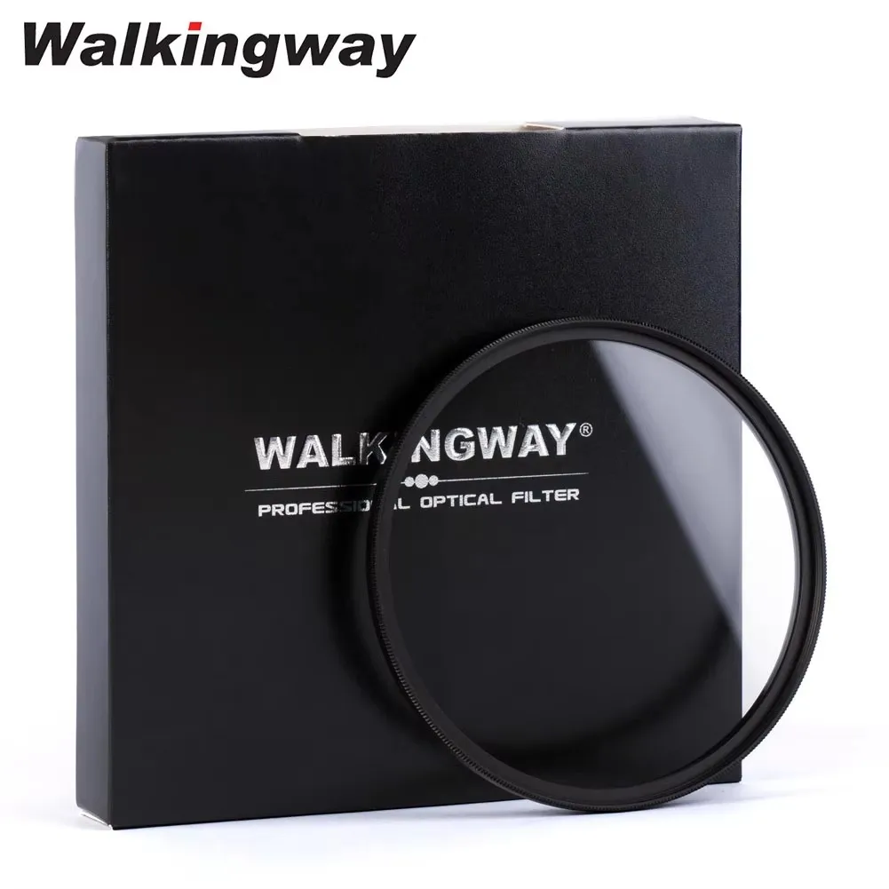 Walking Way ตัวกรองกล้อง UV ตัวกรองเลนส์แก้วแสงตัวกรองตัวป้องกันเลนส์สีม่วงอัลตราไวโอเลตสําหรับกล้อง Canon Nikon Sony DSLR