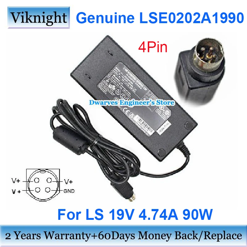 

LSE0202A1990 Power Adapter 19V 4.74A 90W Charger For LI SHIN Laptop Power Supply A20402T005764 Pins