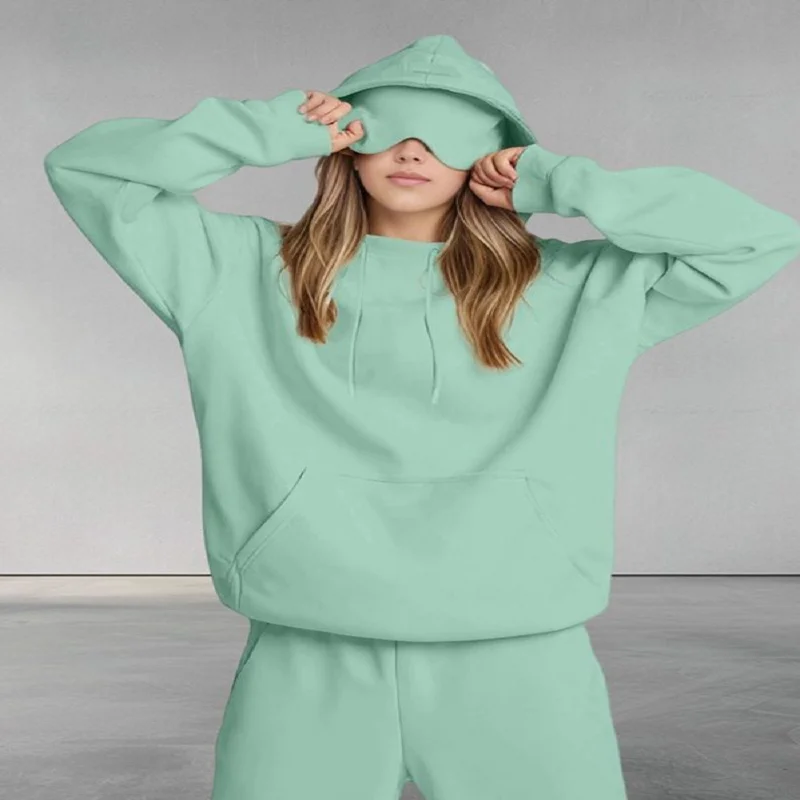 

Женские толстовки с маской для глаз, большие размеры с длинными рукавами, удобные повседневные базовые пуловеры, кофты, осенние наряды, одежда Y2K