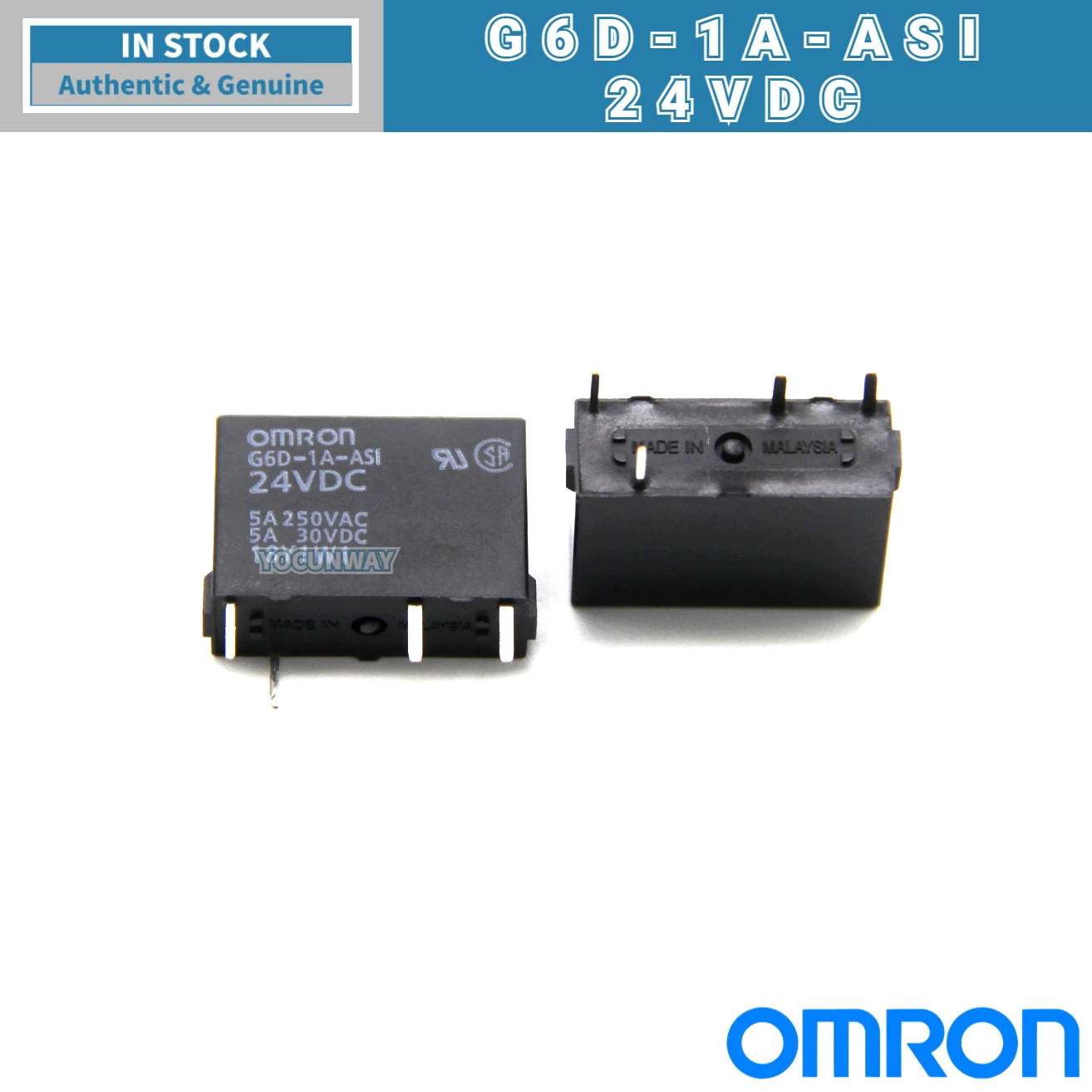 OMRON Original PCB Leistungsrelais G6D-1A-ASI-5VDC 24VDC 12VDC DC12V 24V 4-polig 5A P6D-04P Neu Authentisch – Detail 6
