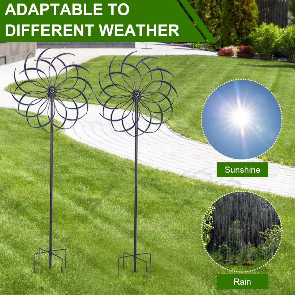

Public Craft Windmill Double-Layer Outdoor Wind Catcher Wear Resist Windmill Ornament for Yard Decoration Accessories Tool