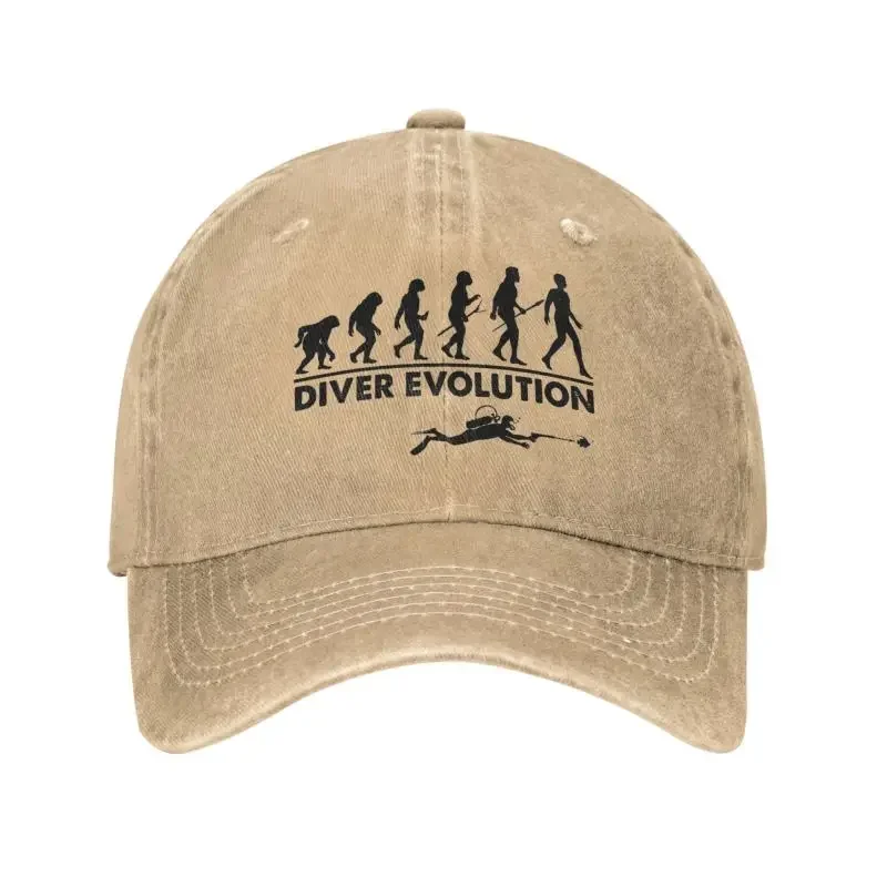 Fashion Cotton Scuba Diver Evolution Baseball Cap Women Men Adjustable Diving Dad Hat Sports