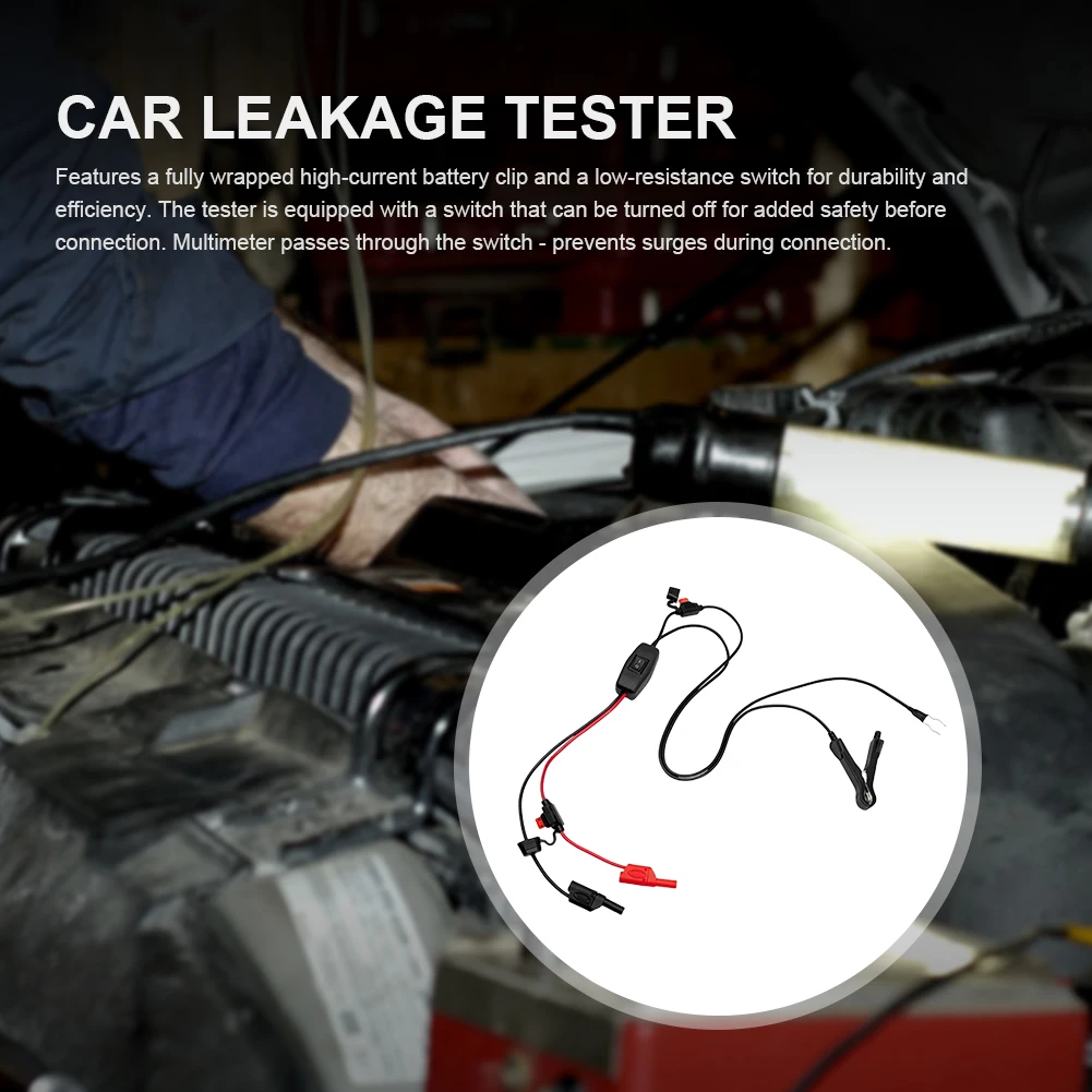 

Автомобильный тестер утечки U-образный пружинный зажим Детектор утечки автомобиля с медной вилкой 4 мм Инструмент обнаружения утечки аккумулятора Инструменты для диагностики автомобиля