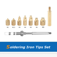 TS100 Adapter Tip + Soldering Iron Heat Internal Insert Nut Tip Brass Thread Embedded Kit Model Tool Set for 3D Printer Parts