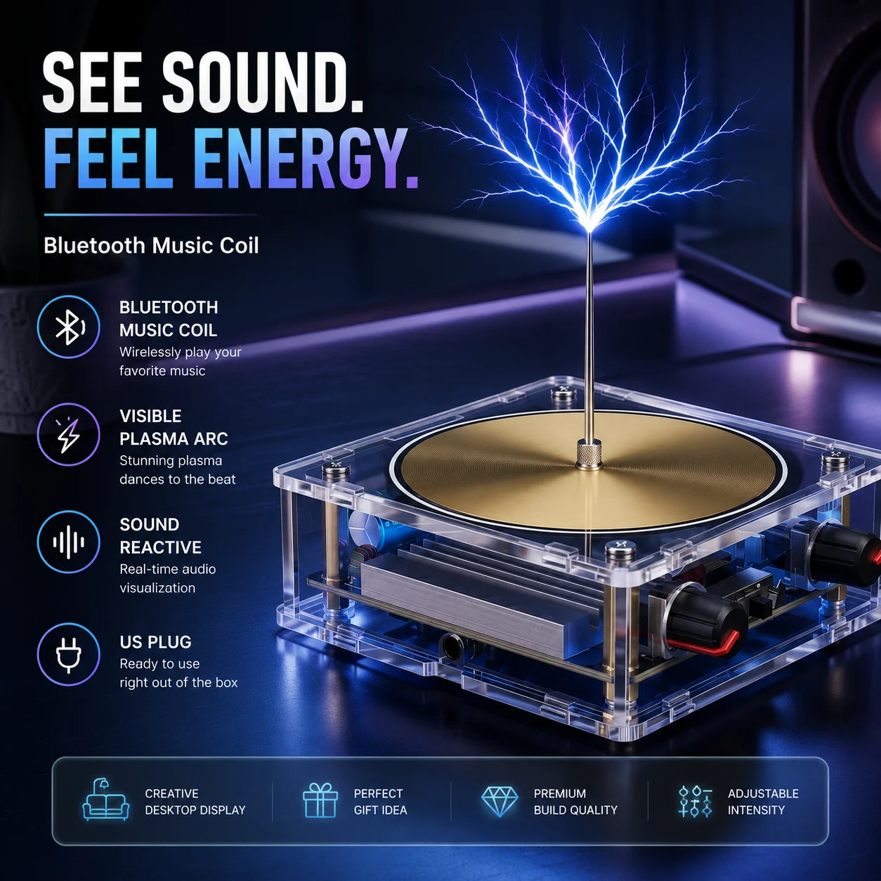 A Tesla Coil That Turns Your Music Into Lightning