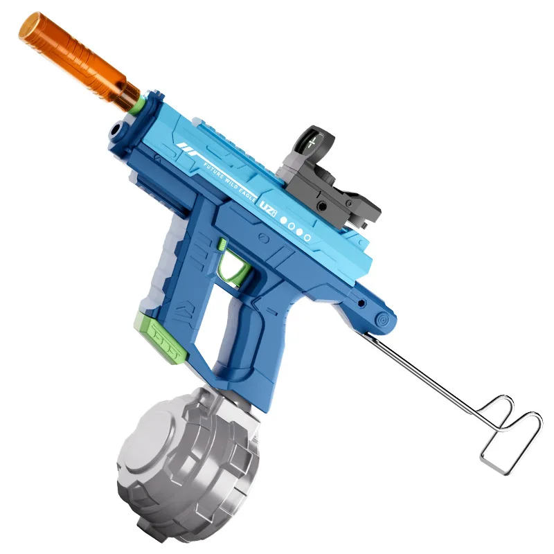 Children UZI Electric Water Gun Automatic Submachine Gun Toy  Powerful with Big Capacity Drum Summer Pool Beach Kids Gifts Adult