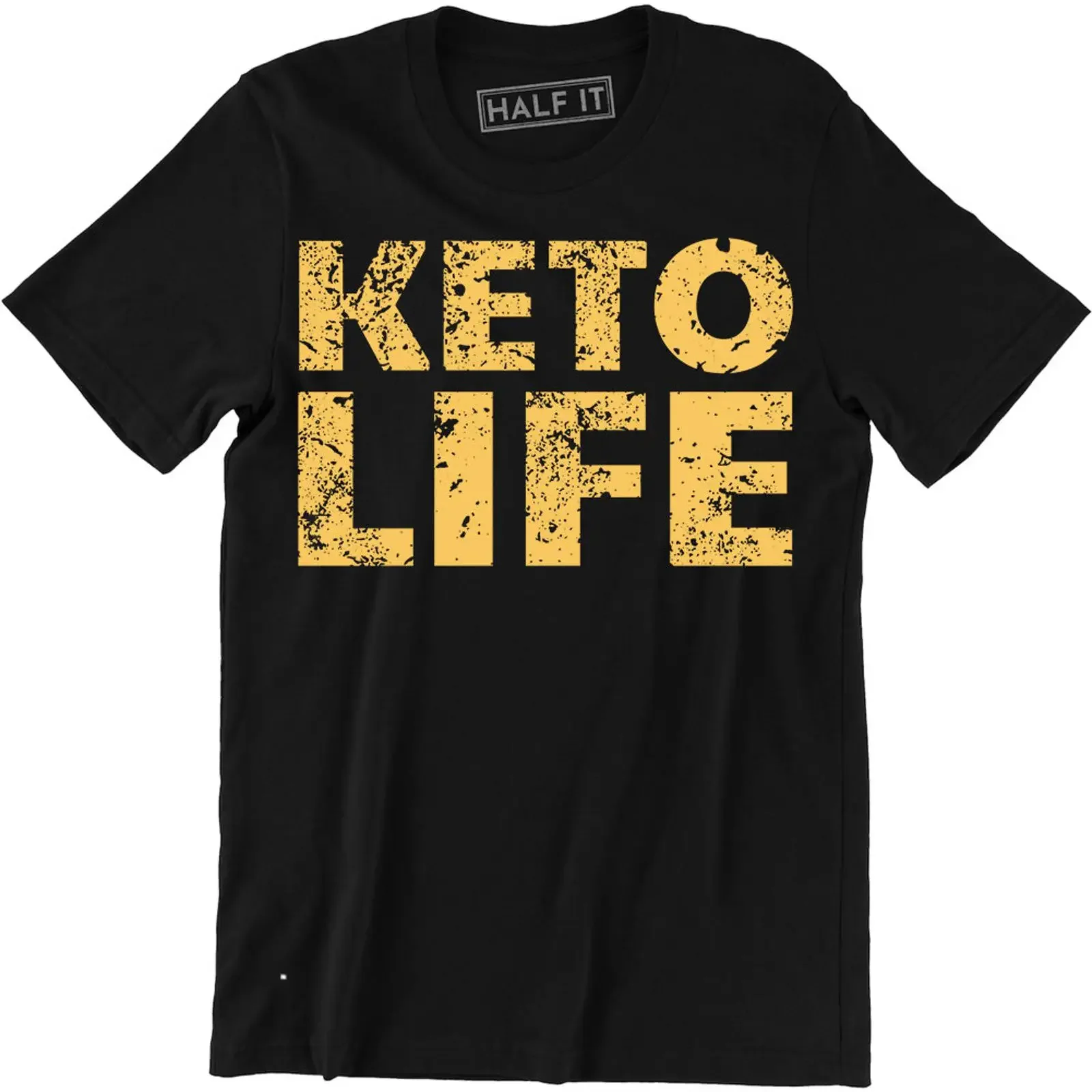Keto Life T Shirt Classic Healthy Diet Ketosis Men's Motivation vintage Washed Slightly Top For Everyday Wear homme graphic