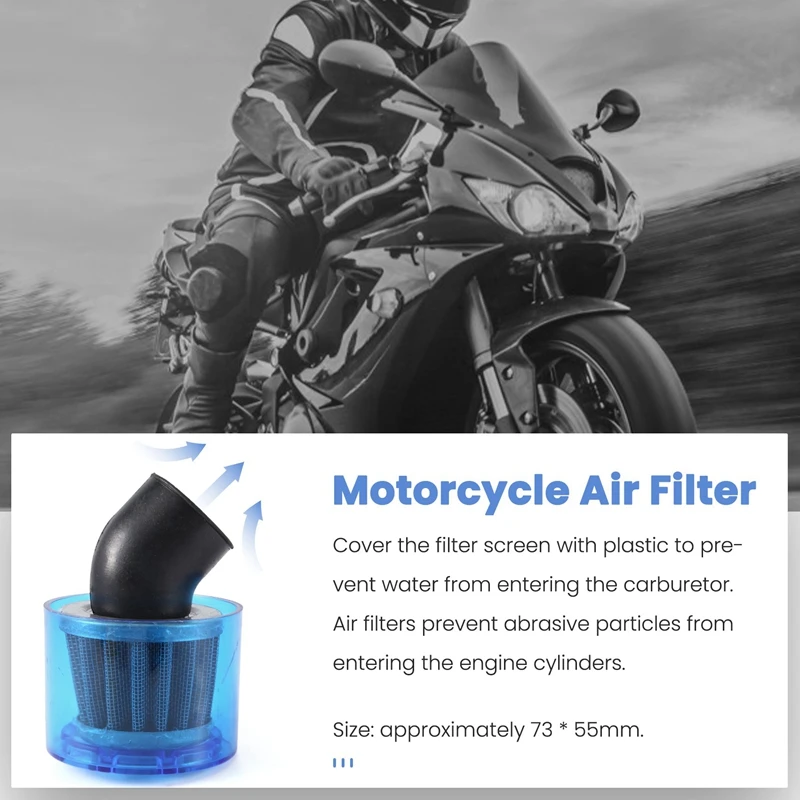 35Mm Air Filter Cleaner 45 Degree Bend Splash Proof Plastic Cover Waterproof Motorcycle 50Cc 110Cc 125Cc ATV Quad Scooter Go Kar