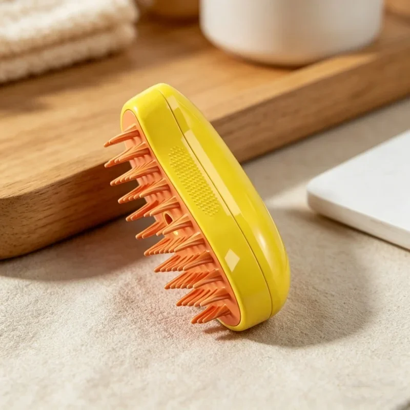 Electric Spray Grooming Comb Silicone Hair Removal Brush Pet Bath Tool Suitable for Cat Dog Kittens Puppies and Adult Pets Use