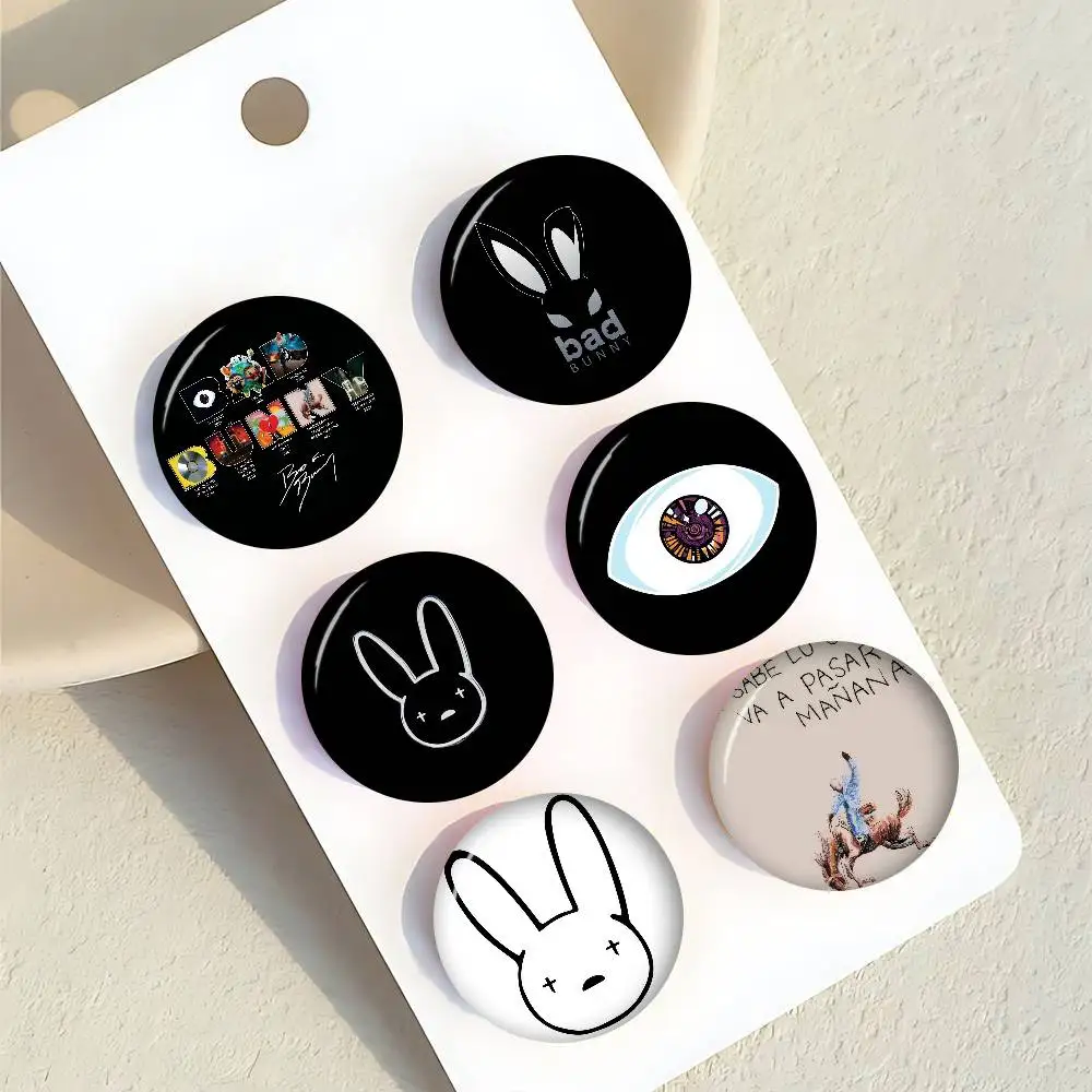 Bad Bunny Nadie Sabe Album  Cute Series Pins Funny Badge Interesting Cartoon Animals Brooches Backpack Clothes Gift Accessory