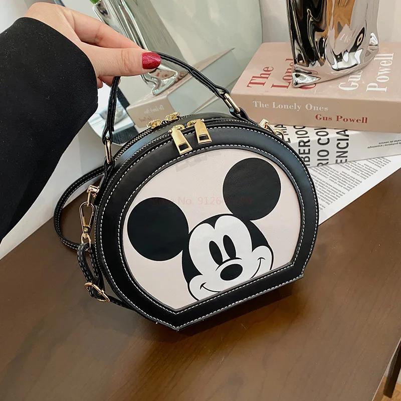 Disney Anime torba damska moda Pu skórzana torba Mickey Mouse 2023 nowa kreskówka jedno ramię skośne dla kobiet darmowa wysyłka