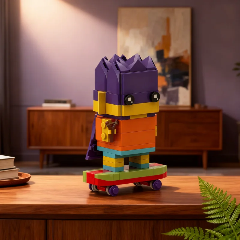 117pcs MOC Bartman Simpsonss BrickHeadz Model Building Blocks Christmas Gift Architecture Toy Craft Creative Idea Art Collection