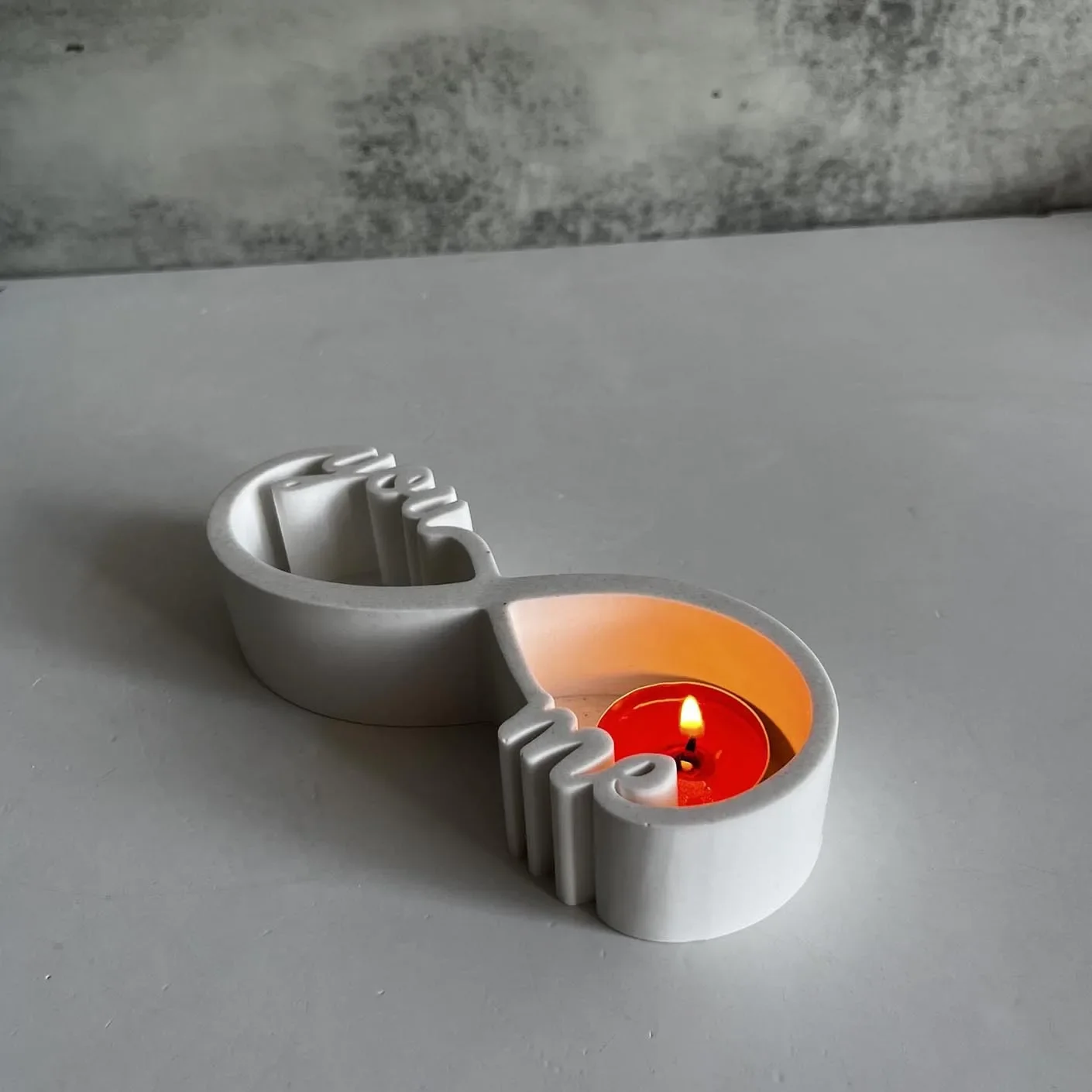 Eternal Love Candle Cup Concrete Cement Molds you and me Ornament Aromatherapy Gypsum Plaster Mould Candle Holder Silicone Mold